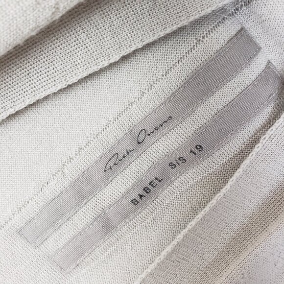 RICK OWENS Babel ss19 Virgin Wool Wrap Cardigan Rasato-Knit size L - Picture 4 of 16